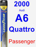 Passenger Wiper Blade for 2000 Audi A6 Quattro - Hybrid