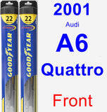 Front Wiper Blade Pack for 2001 Audi A6 Quattro - Hybrid