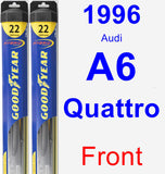 Front Wiper Blade Pack for 1996 Audi A6 Quattro - Hybrid