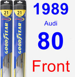 Front Wiper Blade Pack for 1989 Audi 80 - Hybrid