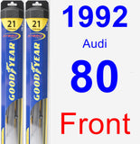 Front Wiper Blade Pack for 1992 Audi 80 - Hybrid