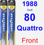 Front Wiper Blade Pack for 1988 Audi 80 Quattro - Hybrid