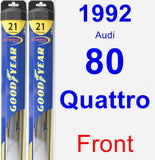 Front Wiper Blade Pack for 1992 Audi 80 Quattro - Hybrid
