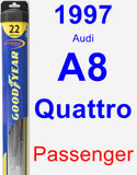 Passenger Wiper Blade for 1997 Audi A8 Quattro - Hybrid