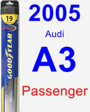 Passenger Wiper Blade for 2005 Audi A3 - Hybrid