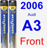 Front Wiper Blade Pack for 2006 Audi A3 - Hybrid