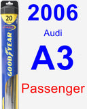 Passenger Wiper Blade for 2006 Audi A3 - Hybrid