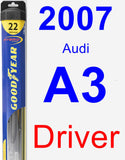 Driver Wiper Blade for 2007 Audi A3 - Hybrid