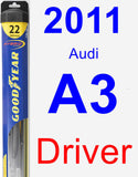 Driver Wiper Blade for 2011 Audi A3 - Hybrid