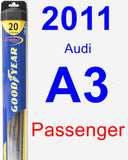 Passenger Wiper Blade for 2011 Audi A3 - Hybrid
