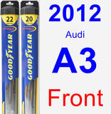 Front Wiper Blade Pack for 2012 Audi A3 - Hybrid