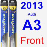 Front Wiper Blade Pack for 2013 Audi A3 - Hybrid