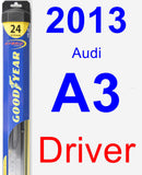 Driver Wiper Blade for 2013 Audi A3 - Hybrid