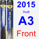 Front Wiper Blade Pack for 2015 Audi A3 - Hybrid