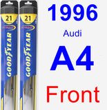 Front Wiper Blade Pack for 1996 Audi A4 - Hybrid
