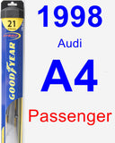 Passenger Wiper Blade for 1998 Audi A4 - Hybrid