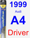 Driver Wiper Blade for 1999 Audi A4 - Hybrid