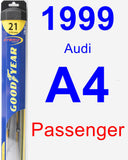 Passenger Wiper Blade for 1999 Audi A4 - Hybrid