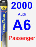 Passenger Wiper Blade for 2000 Audi A6 - Hybrid