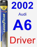 Driver Wiper Blade for 2002 Audi A6 - Hybrid