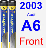 Front Wiper Blade Pack for 2003 Audi A6 - Hybrid