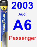 Passenger Wiper Blade for 2003 Audi A6 - Hybrid