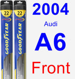 Front Wiper Blade Pack for 2004 Audi A6 - Hybrid