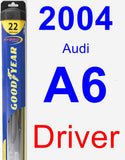 Driver Wiper Blade for 2004 Audi A6 - Hybrid