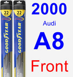Front Wiper Blade Pack for 2000 Audi A8 - Hybrid