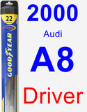 Driver Wiper Blade for 2000 Audi A8 - Hybrid