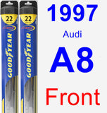 Front Wiper Blade Pack for 1997 Audi A8 - Hybrid