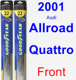 Front Wiper Blade Pack for 2001 Audi Allroad Quattro - Hybrid