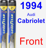 Front Wiper Blade Pack for 1994 Audi Cabriolet - Hybrid