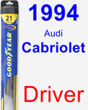 Driver Wiper Blade for 1994 Audi Cabriolet - Hybrid