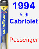 Passenger Wiper Blade for 1994 Audi Cabriolet - Hybrid