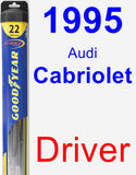 Driver Wiper Blade for 1995 Audi Cabriolet - Hybrid