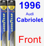Front Wiper Blade Pack for 1996 Audi Cabriolet - Hybrid