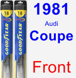 Front Wiper Blade Pack for 1981 Audi Coupe - Hybrid