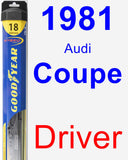 Driver Wiper Blade for 1981 Audi Coupe - Hybrid