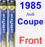Front Wiper Blade Pack for 1985 Audi Coupe - Hybrid