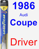 Driver Wiper Blade for 1986 Audi Coupe - Hybrid