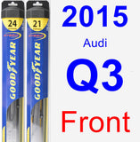 Front Wiper Blade Pack for 2015 Audi Q3 - Hybrid