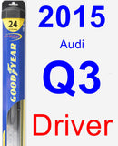 Driver Wiper Blade for 2015 Audi Q3 - Hybrid