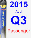 Passenger Wiper Blade for 2015 Audi Q3 - Hybrid