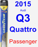 Passenger Wiper Blade for 2015 Audi Q3 Quattro - Hybrid