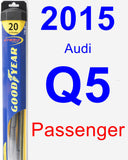 Passenger Wiper Blade for 2015 Audi Q5 - Hybrid