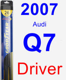 Driver Wiper Blade for 2007 Audi Q7 - Hybrid
