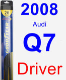 Driver Wiper Blade for 2008 Audi Q7 - Hybrid