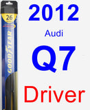 Driver Wiper Blade for 2012 Audi Q7 - Hybrid