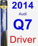 Driver Wiper Blade for 2014 Audi Q7 - Hybrid